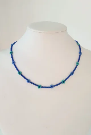 Girocollo perline in vetro - Fiori