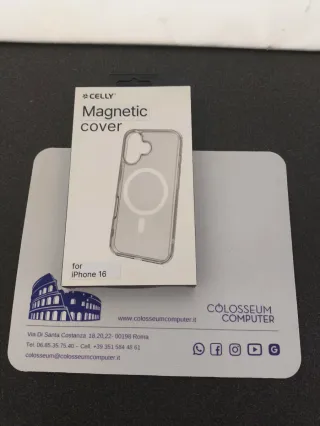 Cover Celly Magnetica Trasparente iPhone 16