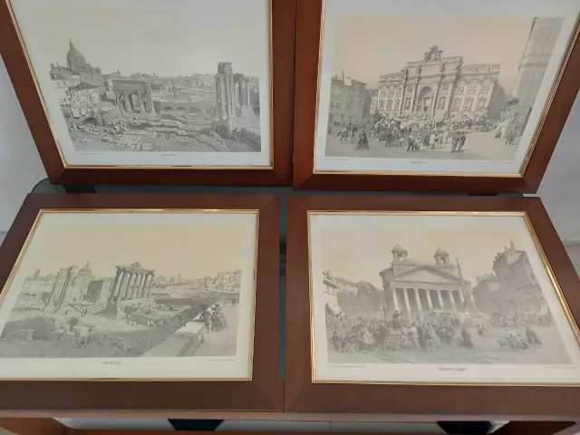 Set 4 Cuadros Antiguos Roma
