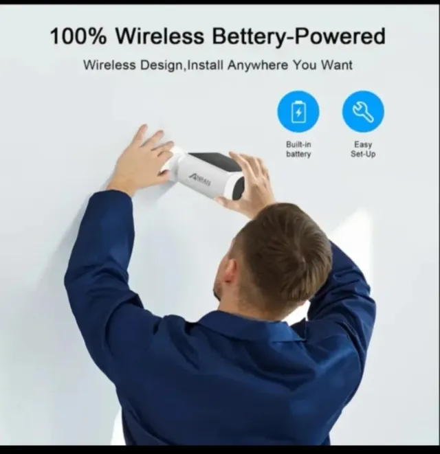 2 Telecamere di Sicurezza Solari Wifi con 128GB