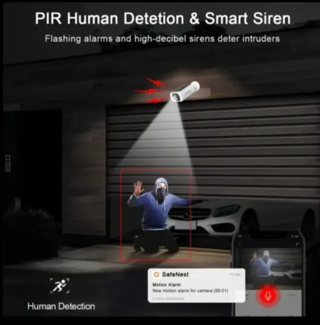 2 Telecamere di Sicurezza Solari Wifi con 128GB