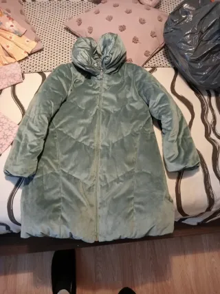 Chaqueta verde mujer reversible