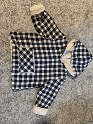 Giacchetta a quadri per neonati 6-9 mesi