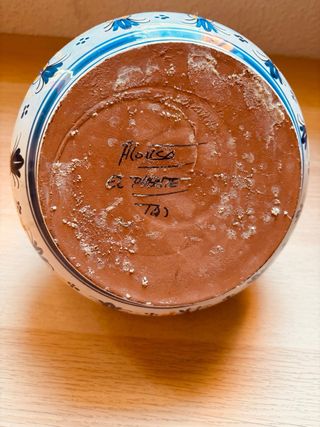 Antigua Cerámica Firmada Alonso El Puente.