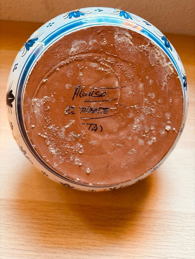 Antigua Cerámica Firmada Alonso El Puente.