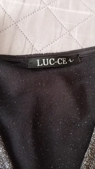 Vestido fiesta Brigitte plateado talla L