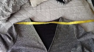 Vestido fiesta Brigitte plateado talla L