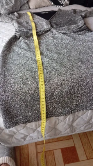 Vestido fiesta Brigitte plateado talla L