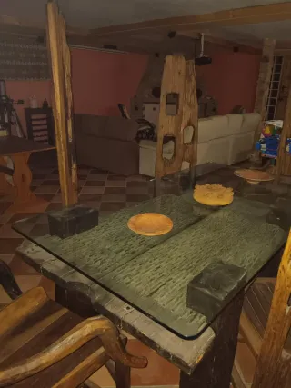 Tavolo da trebbiatura eccezionale in legno massello