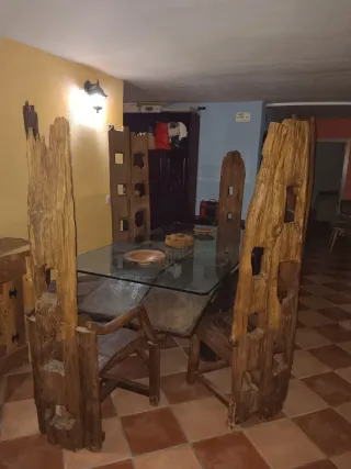Tavolo da trebbiatura eccezionale in legno massello