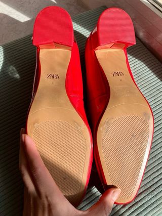 Merceditas rojas charol con pulsera