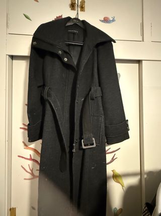 Abrigo largo Purificación Garcia negro