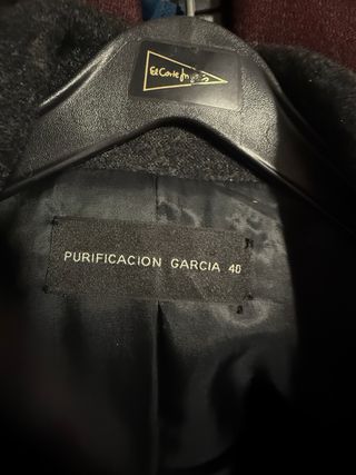 Abrigo largo Purificación Garcia negro