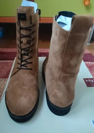 Botines Hogl Mujer Talla 37 Beige/Marrón