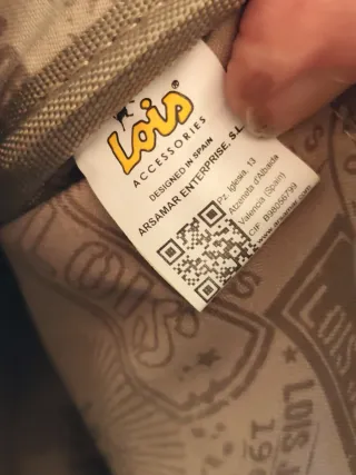 Bandolera LOIS Piel Natural Hombre Negra