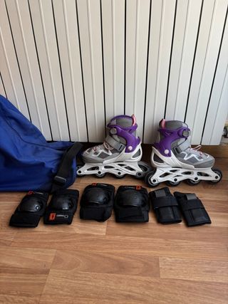 Patines en línea Oxelo con protecciones