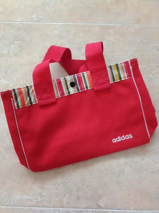 Bolso Adidas Rojo Rayas Interior