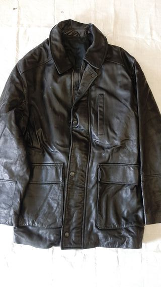 Giacca in pelle imbottita