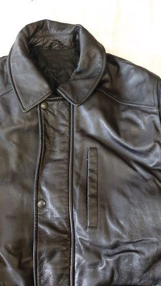 Giacca in pelle imbottita