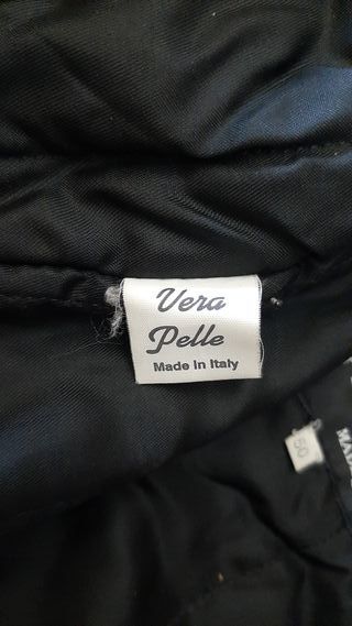 Giacca in pelle imbottita