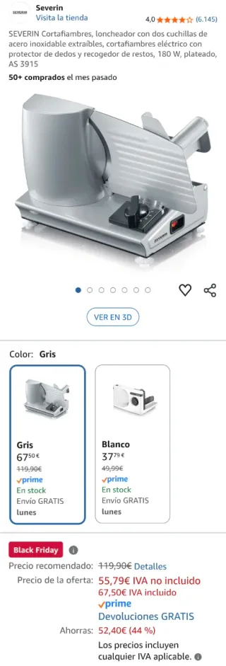 Severin Affettatrice, affettatrice con due lame in acciaio inossidabile estraibili, affettatrice elettrica con protezione per le dita e raccoglitore di residui, 180 W, argento