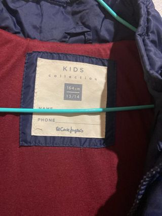 Anorak niño talla 13/14 azul