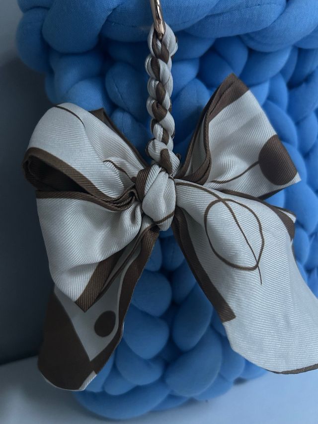 Borsa Chunky Fatta a Mano Blu