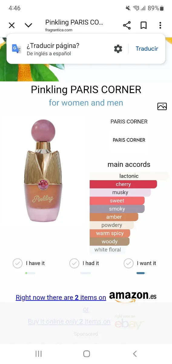 Perfume Pinkling Paris Corner