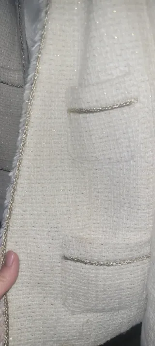 Blazer Mujer XL Dorado y Blanco