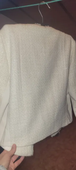 Blazer Mujer XL Dorado y Blanco