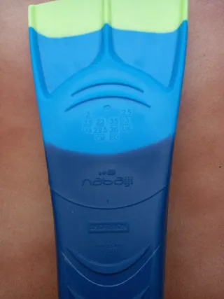 Aletas de natación Nabaiji azules y verdes.t 35-36