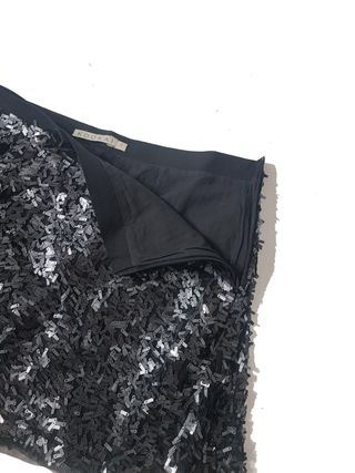 Kookaï/ Minifalda de lentejuelas negra talla 1-S.