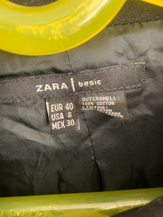 Chaqueta Zara Negra Mujer
