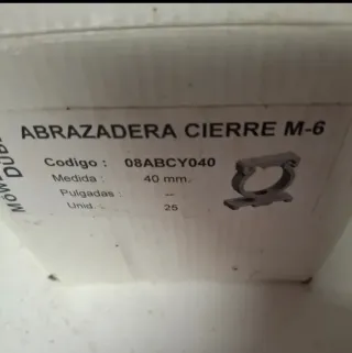 Caja 18 abrazaderas cierre 40mm