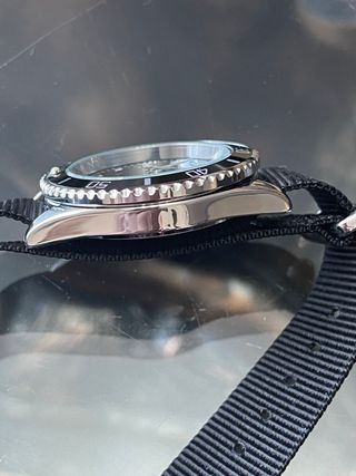 Reloj Cuarzo tipo Submariner Negro y Plateado