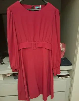 Vestito rosso manica lunga taglia L