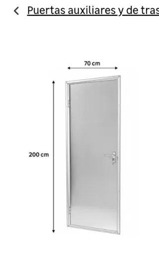 Puerta galvanizada exterior