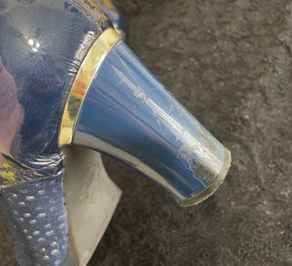 Zapatos Pitillos azul piel y charol