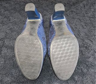 Zapatos Pitillos azul piel y charol