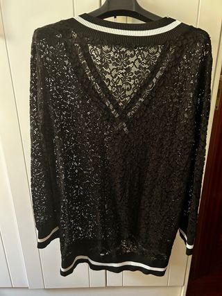 Jersey Zara encaje negro talla L