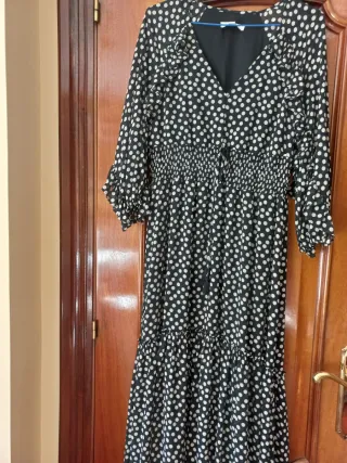 Vestido lunares negro y blanco Talla M