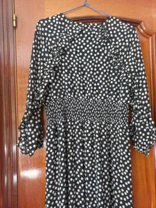 Vestido lunares negro y blanco Talla M