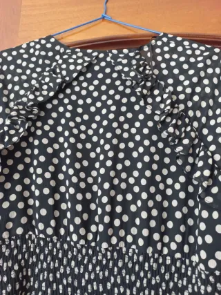 Vestido lunares negro y blanco Talla M