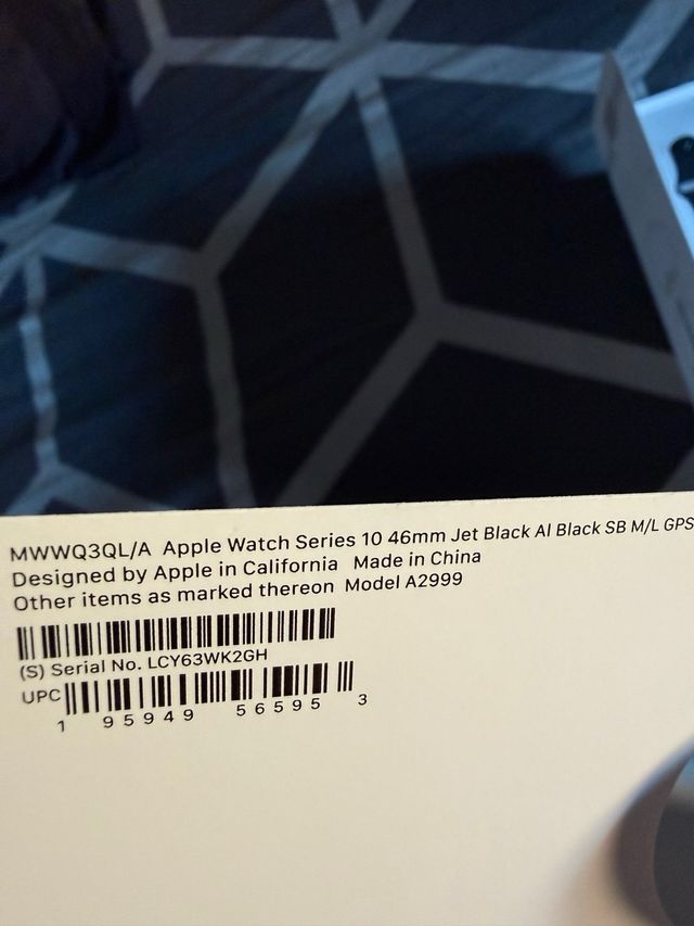 Apple Watch Series 10 46mm Negro/Gris