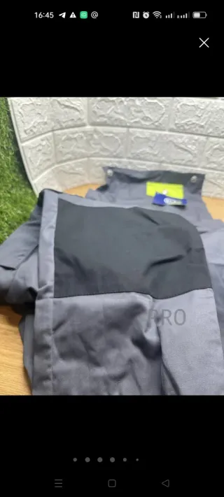 Peto de trabajo gris Mujer