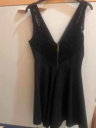 Vestito nero donna con pizzo