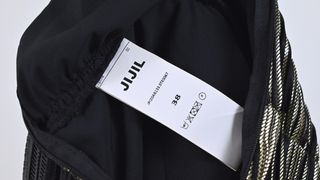Vestito JJIL laminato nero e oro