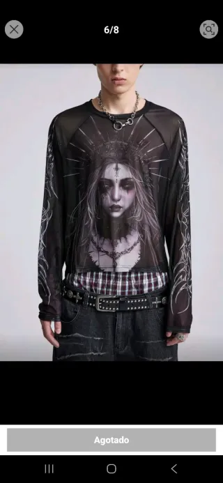 Top malla fantasía oscura