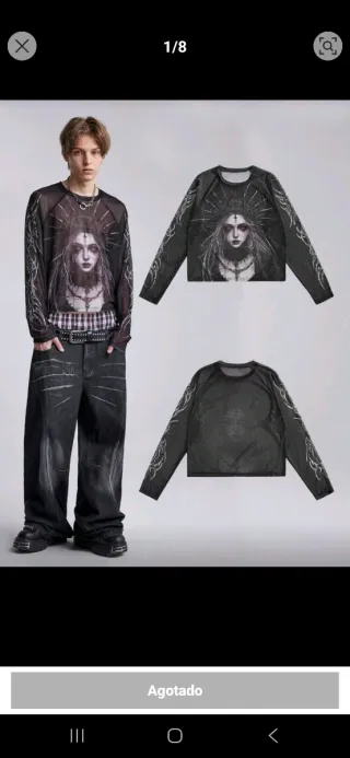 Top malla fantasía oscura