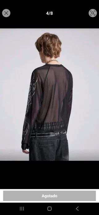 Top malla fantasía oscura